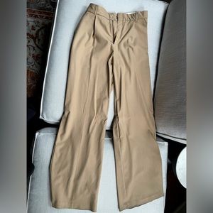 Tan Mid-Rise Trousers